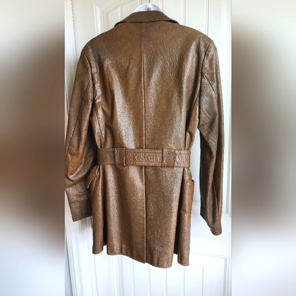 Vintage Brown Leather Jacket size 42 Medium Women - Picture 6 of 8